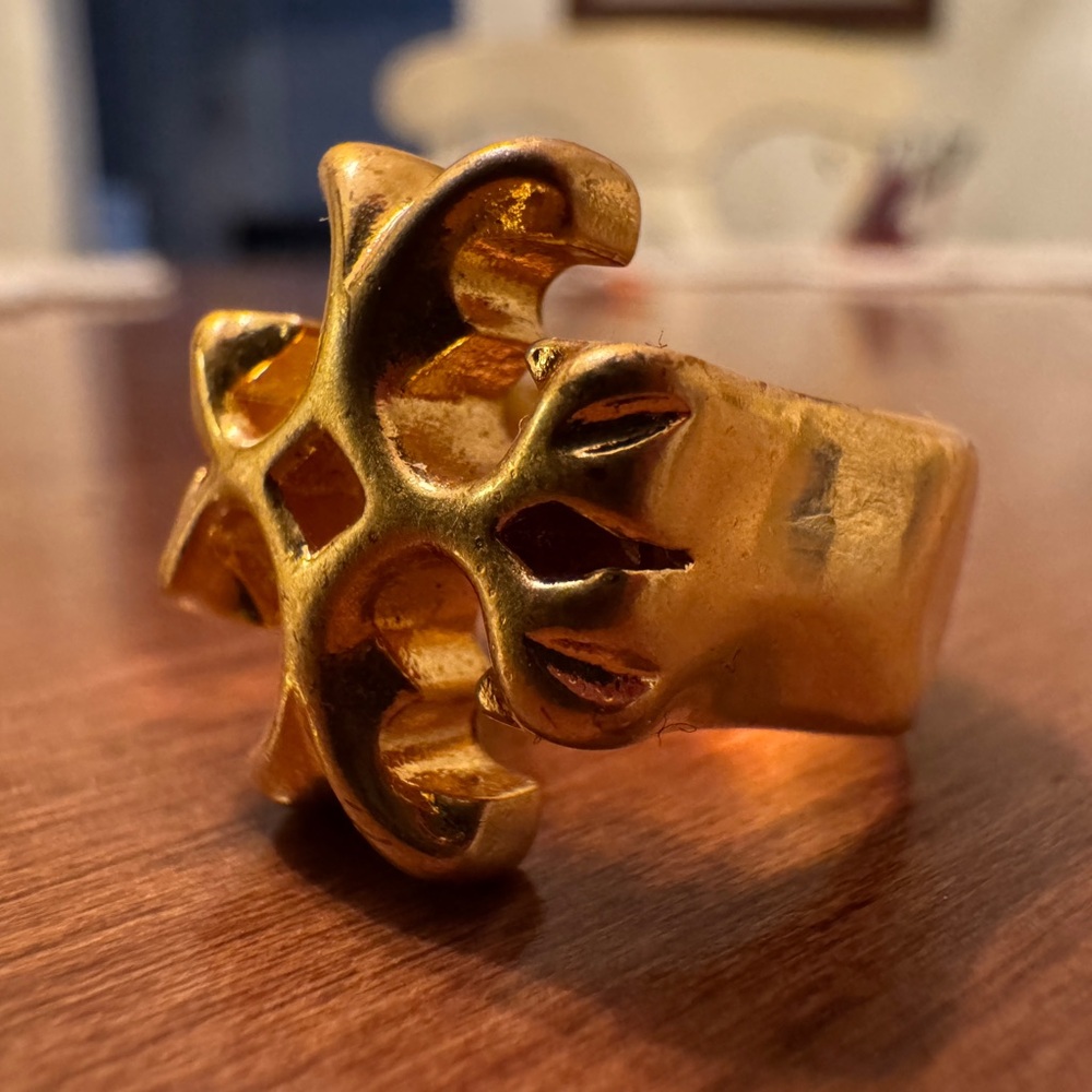 Tory Burch Gold Baroque Ring - Picture 2 of 9
